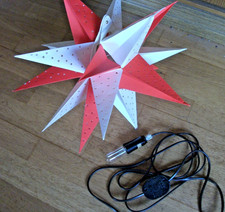 großer DDR Sebnitzer Adventsstern - gebraucht - mit Leuchtmittel ohne Verpackung