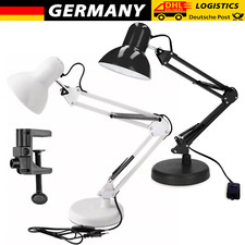 Retro Schreibtischlampe Arbeitslampe Gelenkarm Leselampe Tischlampe + CLIP