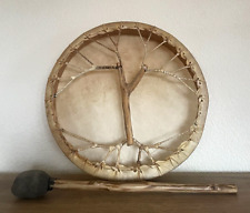 B-Ware Terre Schamanentrommel  Ziege Baum 40cm Baumgriff Holzgriff