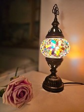 Mosaik Tischlampe Orientalische Lampe Unikat Lampe Türkische Mosaik Lampe, bunt