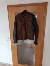 Lederjacke Herren, braun Bikerstil 