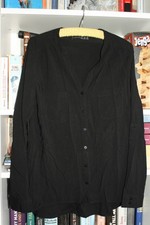 Feines Shirt, Bluse, Hemd v. Atmosphere - schwarz - Gr. 36
