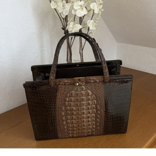 Crocodile damen henkeltasche - crocodile,