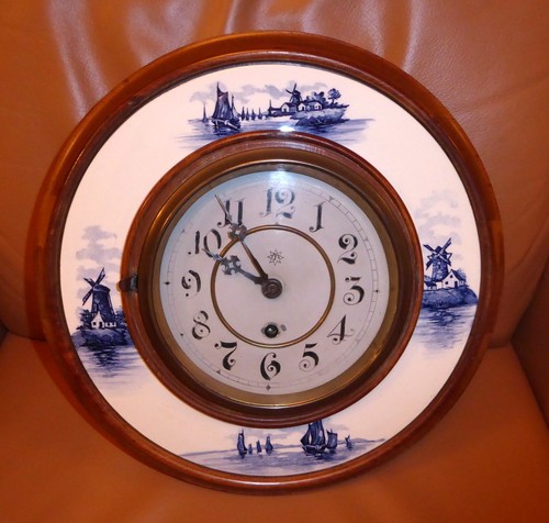 Art deco delft wanduhr - delft,