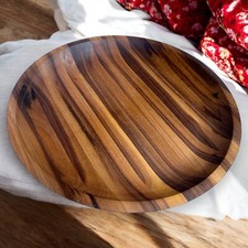 Handgefertigte Schale Walnussholz Ø 35-40 cm – Obstschale Naturholz Landhausstil