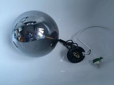 FISCHER & HONSEL Pendelleuchte Kugel, 320 mm. Glasspiegel, 70er Kugellampe Chrom