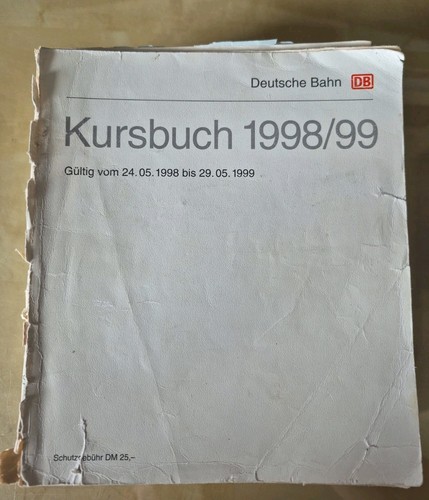 Kursbuch 1998 deutsche bahn - kursbuch, 1998/99