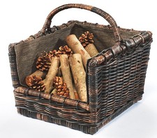 Holztrage Feuerholzkorb