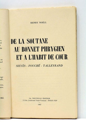Von der soutane zur - soutane,