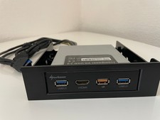 Frontpanel USB HUB 3.0 HMDI schwarz 5,25" 3,5 Zoll Multifunktions-Panel Lader
