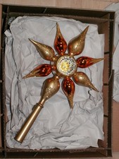 Christbaumspitze " STERN " Reflex  " aus Oberfränkischen Glas (Neu)