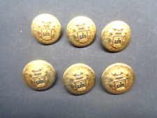 WIE NEU 6 KNÖPFE MIT WAPPEN + KRONE / GOLDFARBEN / JACKEN