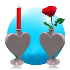 Vase Kerzenständer Herz 19 x