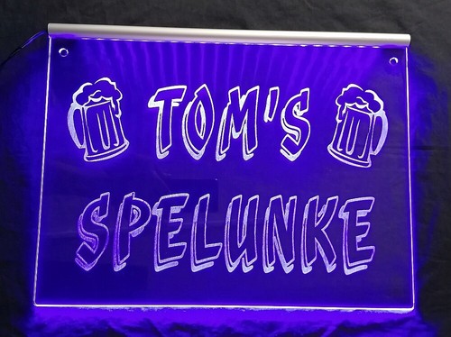 Bar led leuchtschild spelunke - bar,