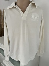 L Martina Polo Shirt Gr. L Langarm Creme Weiß getragen