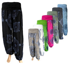 Onesize Haremshose Damen Mandala Gr. 38-44 dehnbarer Bund (SH-7626)