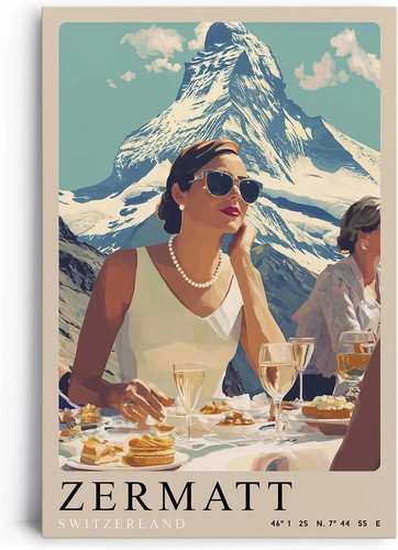 Wandbild auf leinwand zermatt - auf,