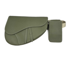 Dior maxi saddle bag - saddle, green