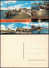 Ansichtskarte Norddeich-Norden MB: Hafen Schiffe Mole 1976
