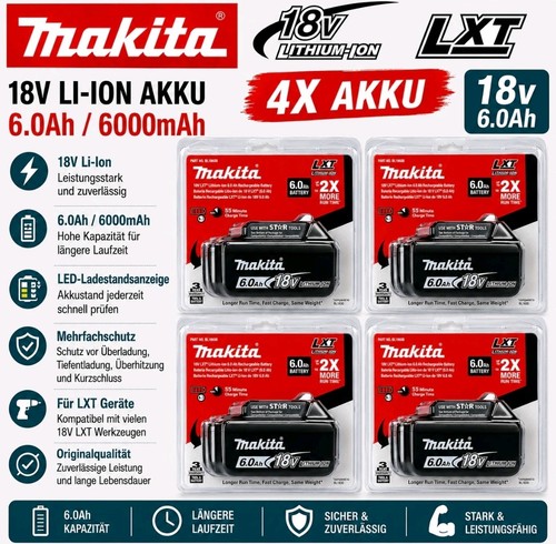Original makita bl1860b - 4x,