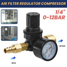 Druckminderer Druckregler Für Druckluft Werkzeug Kompressor 1/4 ZOLL 0-12 bar DE