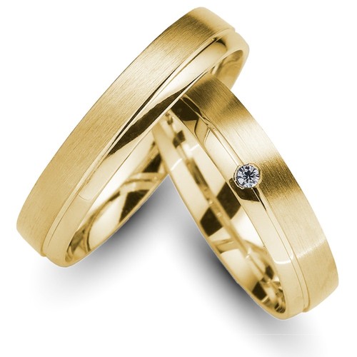 Paar trauringe 585 gold - 1,