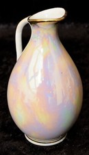 VintaGe 50er Vase 13,6 cm Martinroda Thüringen Perlmutt Gold Rockabilly Ära