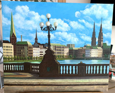 Eine öl auf leinwand - in,