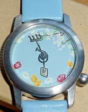 Nomea v. Akteo Armbanduhr Garten Gärtner Hellblau neue Batterie J-C Mareschal 1A