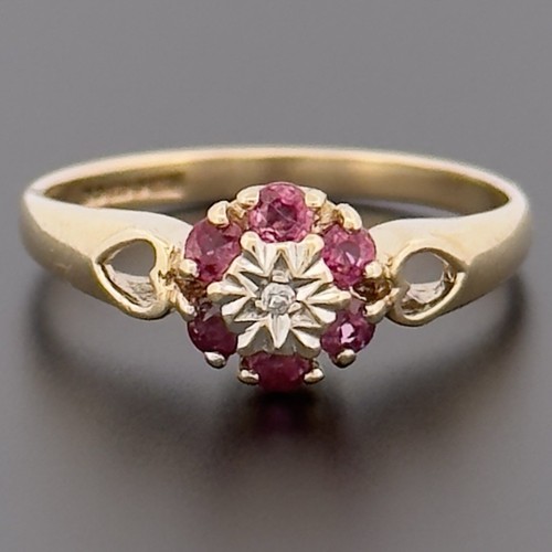Cluster ring gelbgold - 9, kt