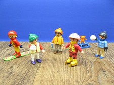 5 Winter Sport Kinder Schlitten Snowboard Schlittschuhe Figur Playmobil PF542