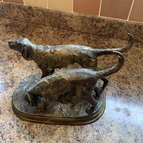 Vintage bronze skulptur hunde - vintage,