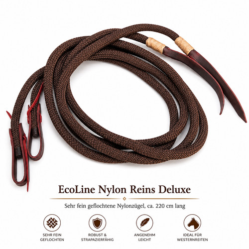 Ecoline nylon reins deluxe - nylon,