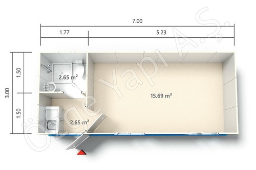 7mx3m bürocontainer - 7mx3m,