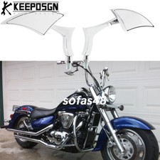 Chrom Motorrad Cruiser Seiten Rück Spiegel für Suzuki Intruder VL 1500 1400 800