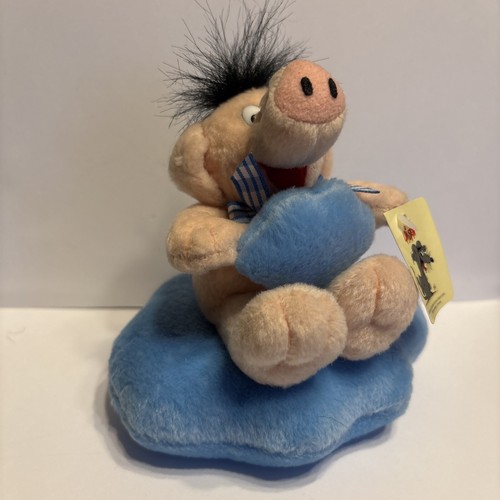 Glücks schwein auf blauer - auf,