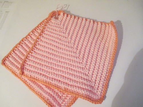 Topflappen gehäkelt rosa mit - topflappen,