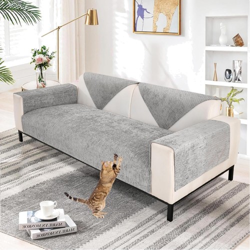 Chenille sofabezug grau - in,