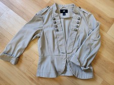 Hippes Jäckchen im Military Style S, hellgrau, tailliert