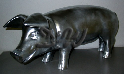Schwein silber alu - 60, cm