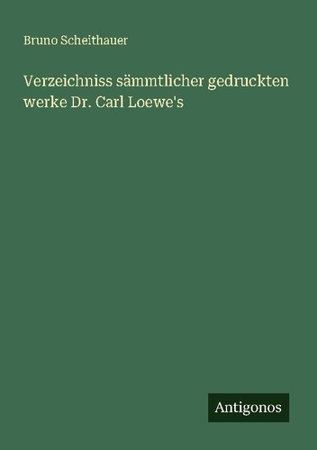 Verzeichniss sämmtlicher