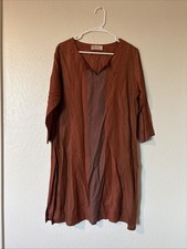 FABINDIA Cotton Rust Striped