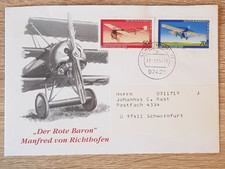 Brief Ganzsache von 1995 mit Marken Nr..966,967 Der Rote Baron