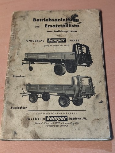 Kemper stalldungstreuer - kemper,