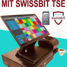  GASTROKASSE f. RESTAURANT CAFE KANTINEN KOMPLETT mit BONDRUCKER GoBD Konform