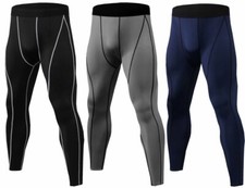 Kompressions Hose Laufhose Leggins Leggings Tights lang Herren Sport Fitness