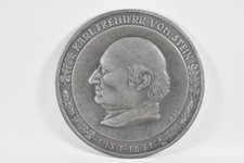 N92Q75- Buderus Eisen Relief Porträt Karl Freiherr vom Stein signiert R Sch 