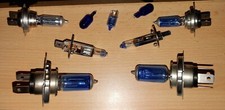 KFZ Auto Halogen Blau H4 H1 H7 + Standlicht konvolut 9 Lampen funktionierend