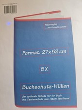 5 x 27,0  Buchschoner , Buchumschlag Heftumschlag, mit Textilrand , links Lasche