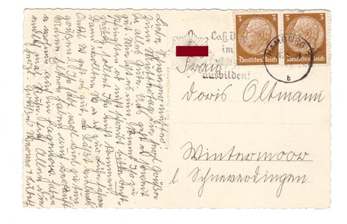 Historische postkarte 1939 - postkarte,
